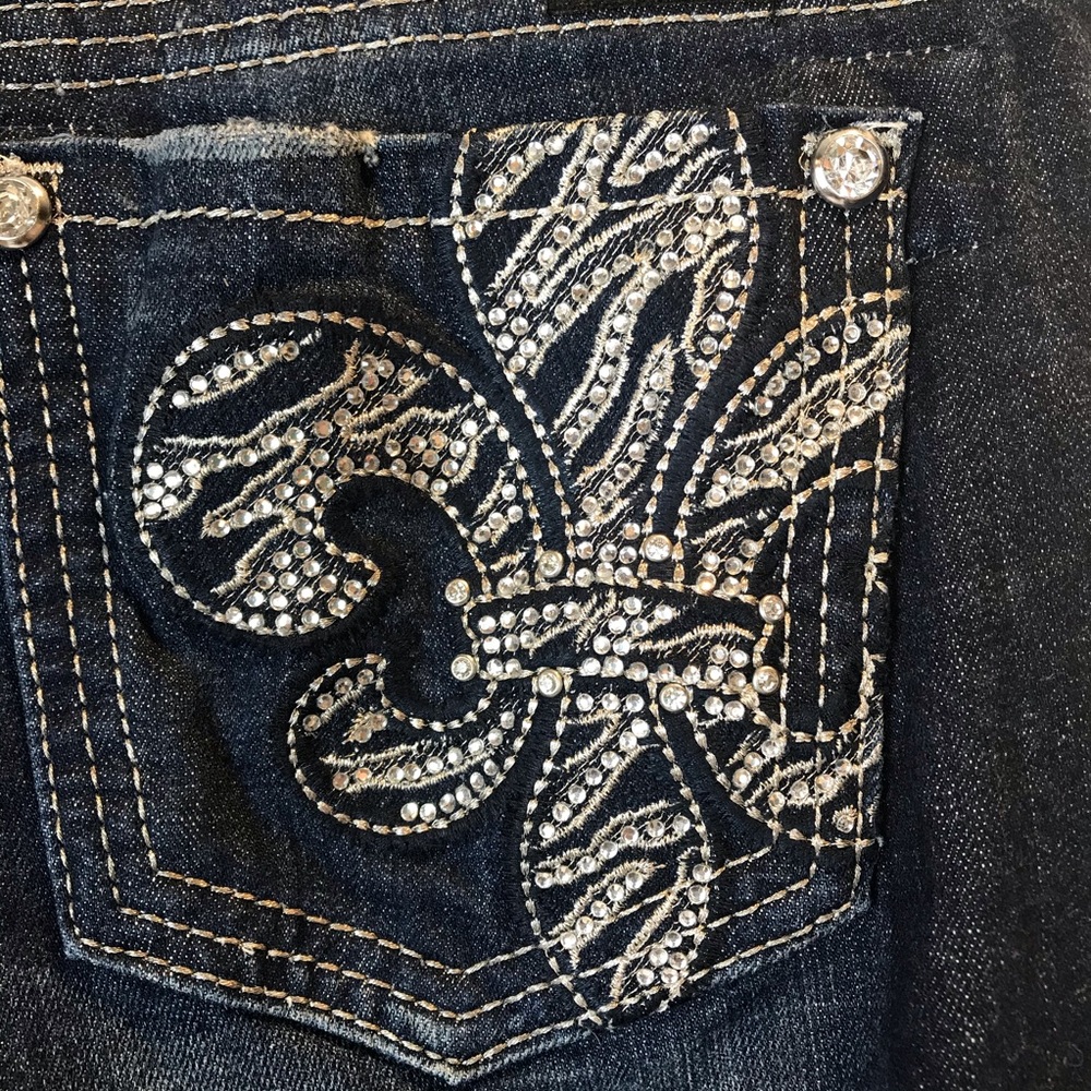 Miss Me Barely Boot Zebra Fleur de lis Pockets 27